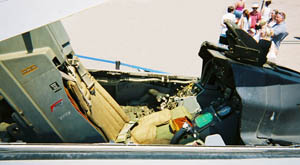 Asiento en la cabina de un F-16